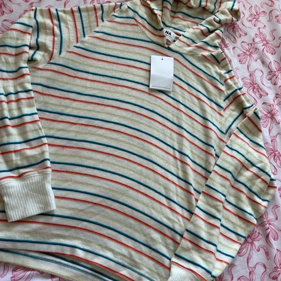 LNA Clothing Multicolor Striped Hoodie